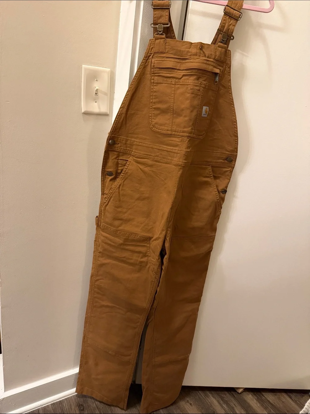 Carhartt Tan/Brown Duck Bib Overalls